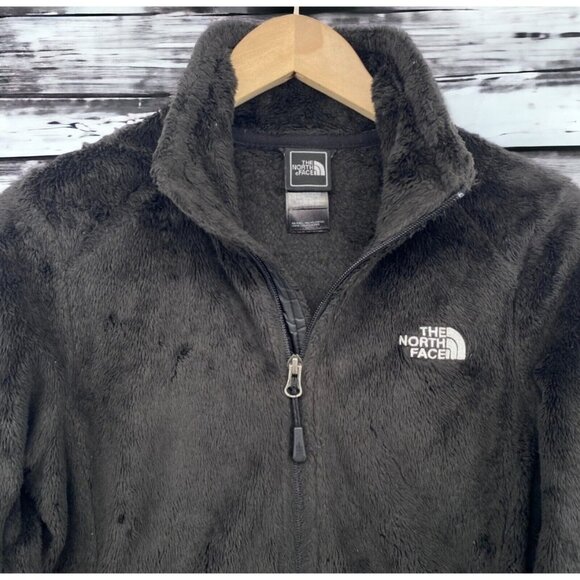 THE NORTH FACE Jacket Women S Sherpa Fleece Full Zip Mock Neck Long Sleeve Black - Picture 4 of 9